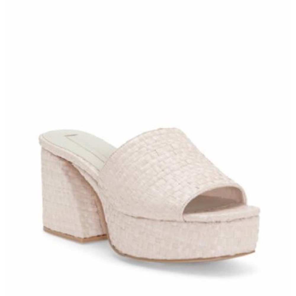 Vince Camuto Cream Woven Mules